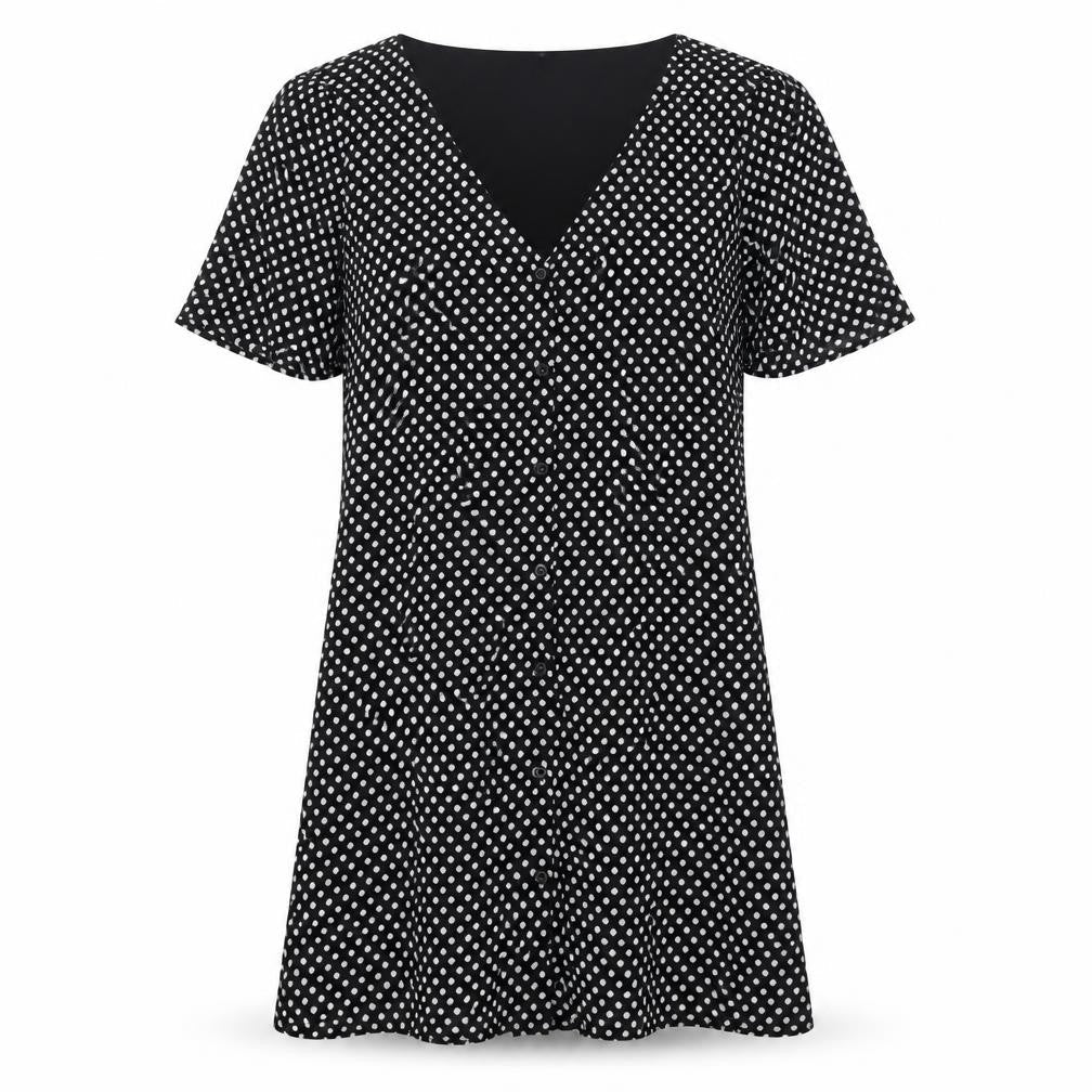 Glamorous Womens Black Polka Dot  Mini  Size M