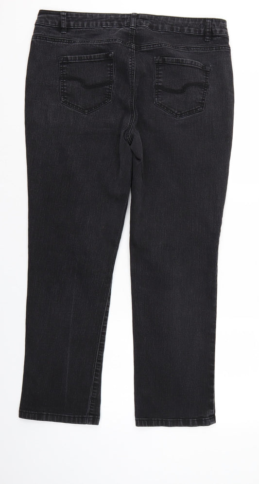 Marks and Spencer Womens Black   Trousers  Size 20 L26 in