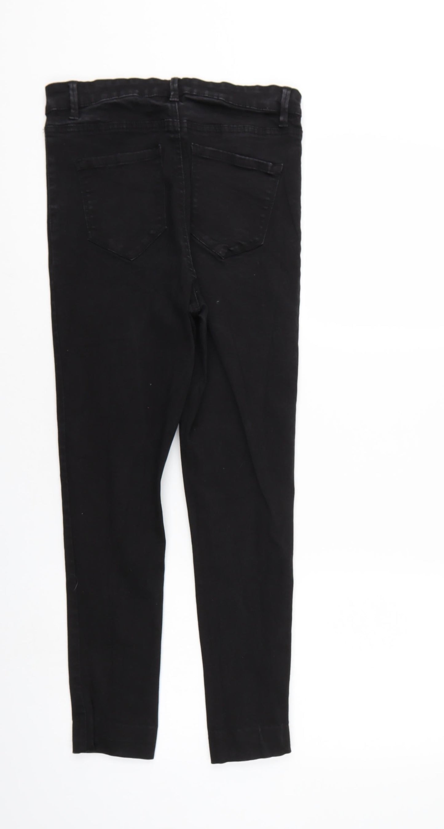 Denim & Co. Womens Black  Denim Jegging Jeans Size 14 L25 in - Elastic Waist