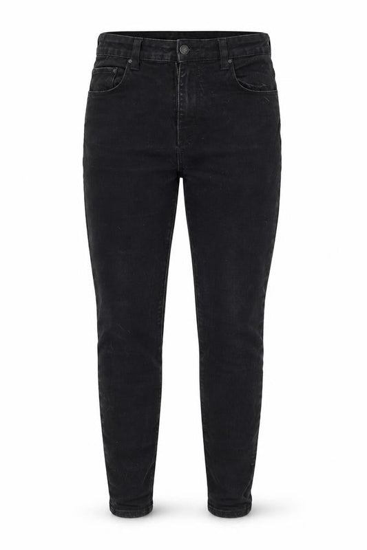 Denim & Co. Womens Black  Denim Tapered Jeans Size 14 L26 in - Elastic Waist