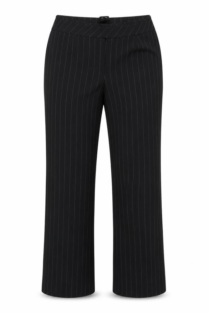 F&F Womens Black Striped  Trousers  Size 4 L28 in