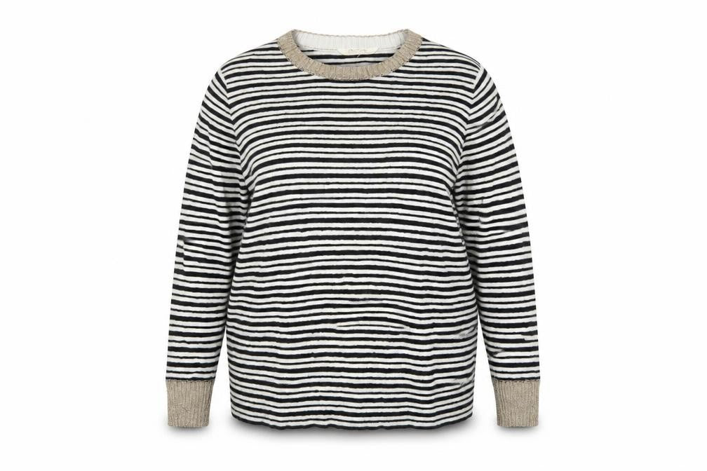 Savannah Miller Womens Black Striped  Pullover Jumper Size 18