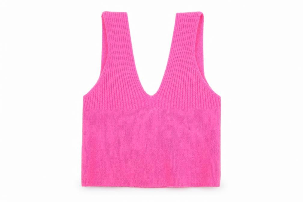 Bershka Womens Pink   Cropped Tank Size M