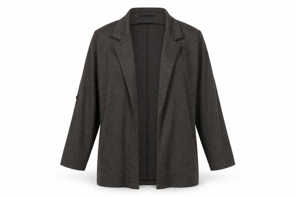 Primark Womens Grey Houndstooth  Jacket Blazer Size 10