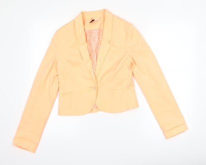 H&M Womens Orange   Jacket Suit Jacket Size 10  - neon