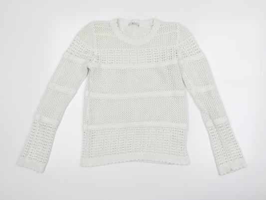 TU Womens White   Pullover Jumper Size 14