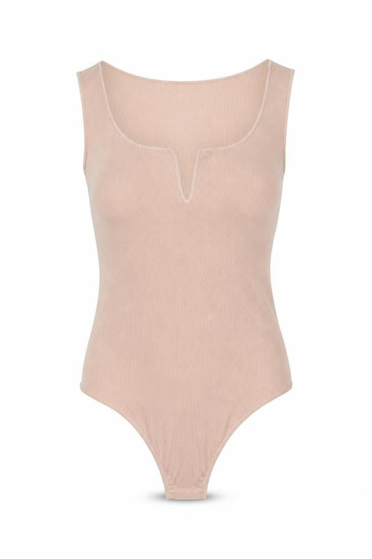 PRETTYLITTLETHING Womens Beige   Bodysuit One-Piece Size 6