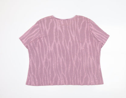 Bonmarché Womens Pink Basic Blouse Size XL