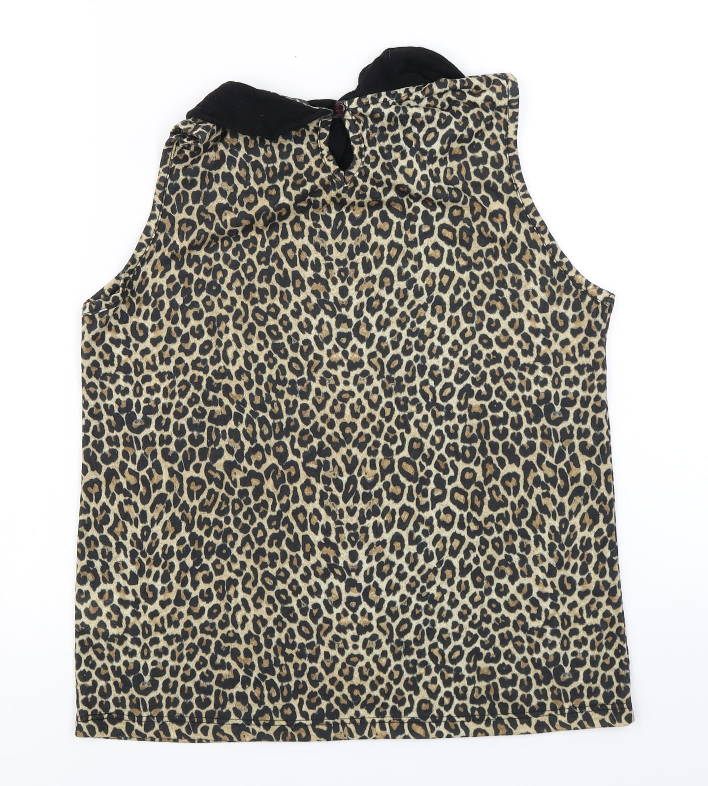 Internacionale Womens Brown Animal Print  Basic Tank Size 10