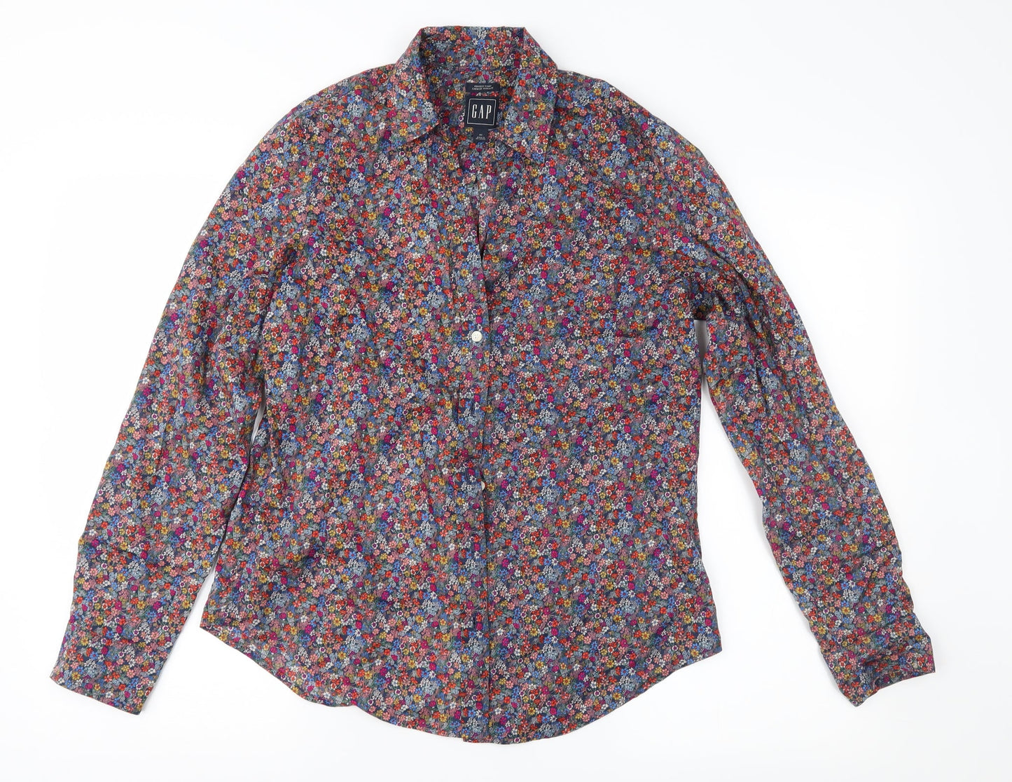 Gap Womens Multicoloured Floral  Basic Button-Up Size XS