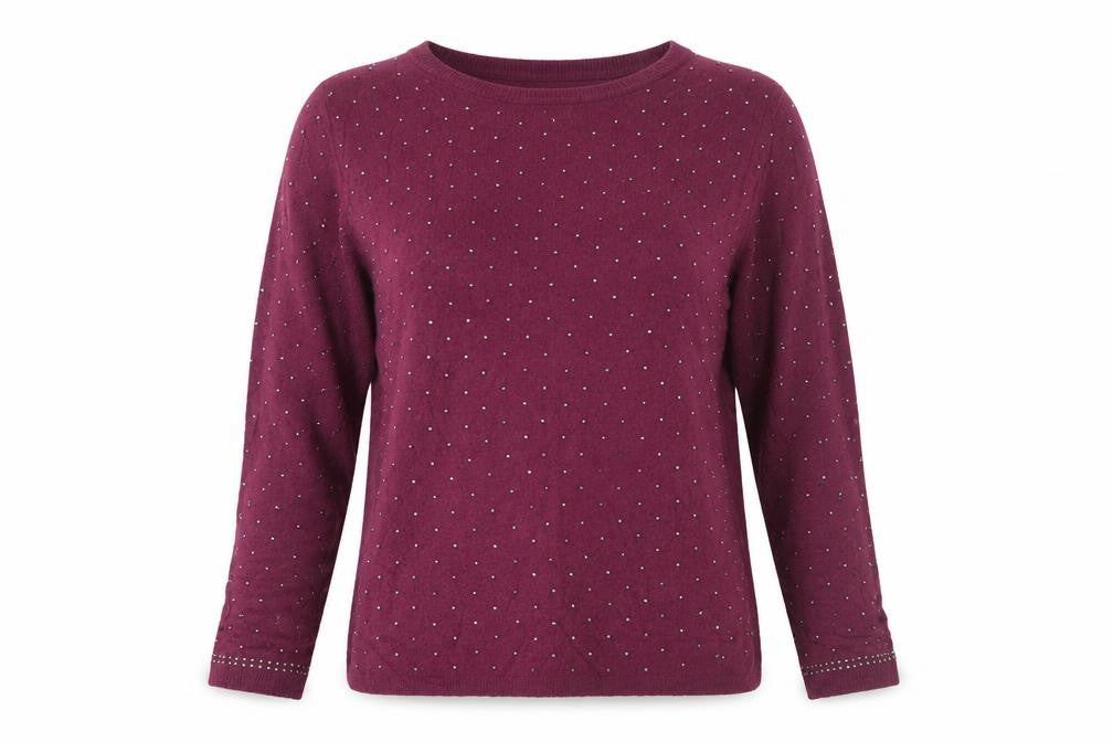 River Island Womens Purple Geometric Knit Pullover Jumper Size 12