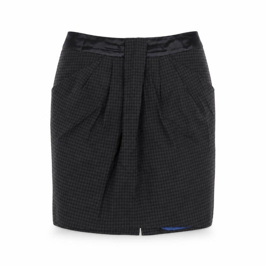 Next Womens Black Check  Straight & Pencil Skirt Size 10