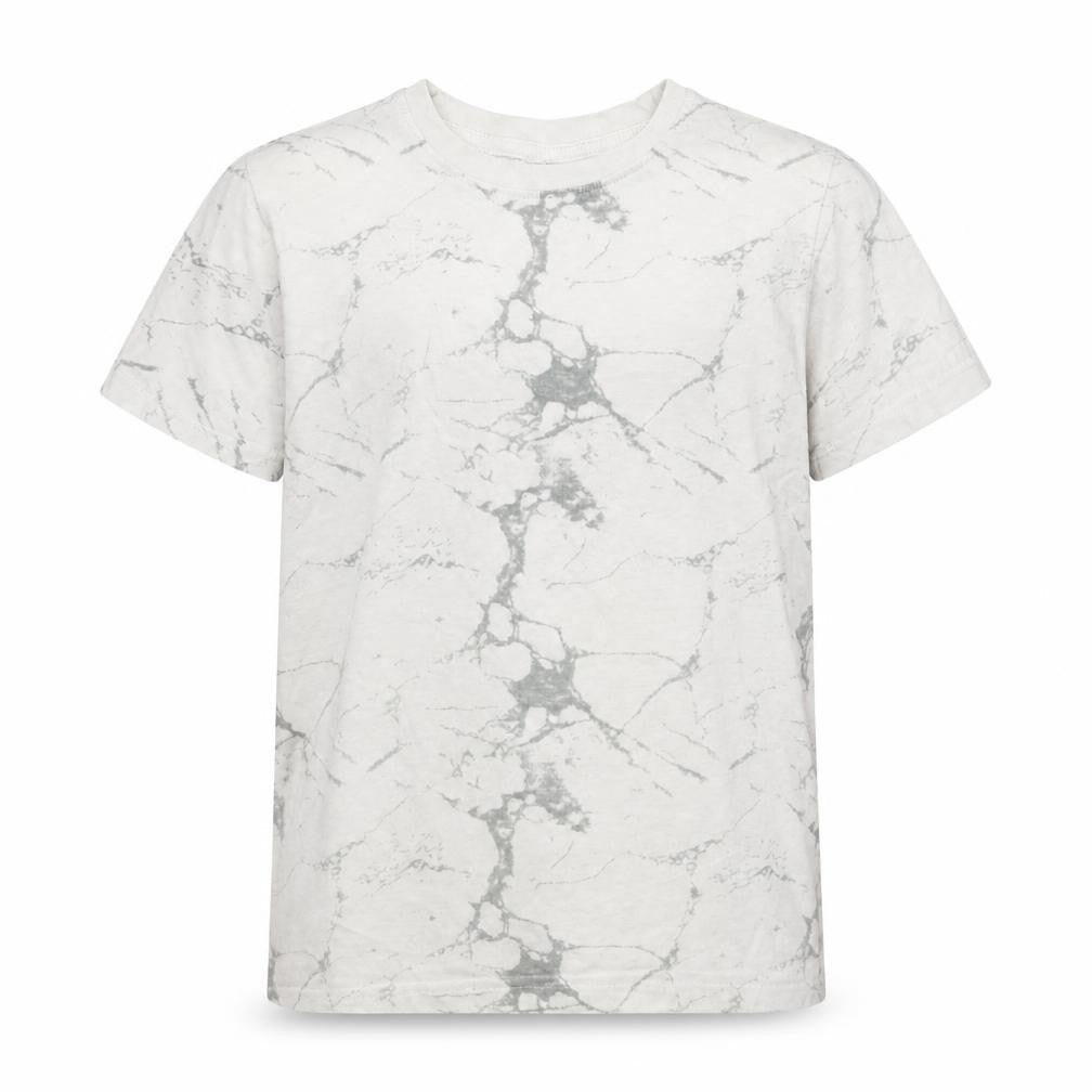 Primark Boys White   Basic T-Shirt Size 8-9 Years  - Marble effect