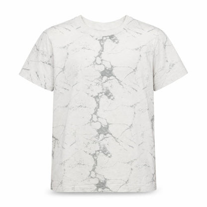 Primark Boys White   Basic T-Shirt Size 8-9 Years  - Marble effect