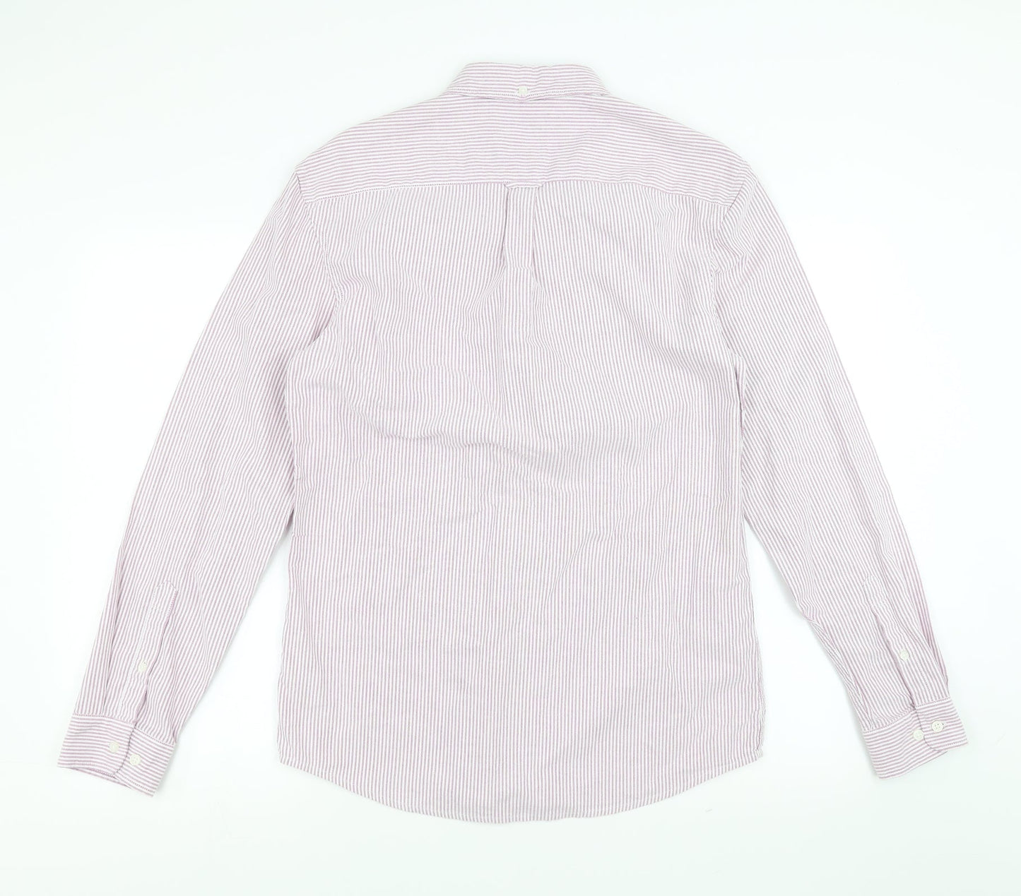 Marks and Spencer Mens Pink Striped   Button-Up Size S