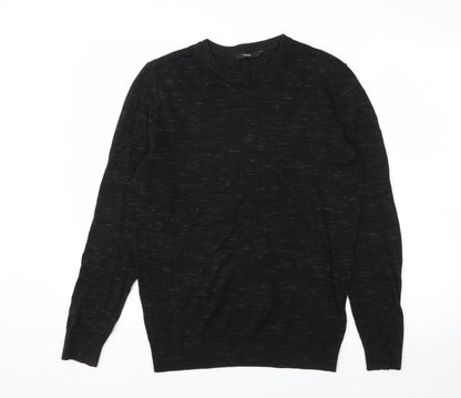 George Mens Black   Henley Sweatshirt Size S