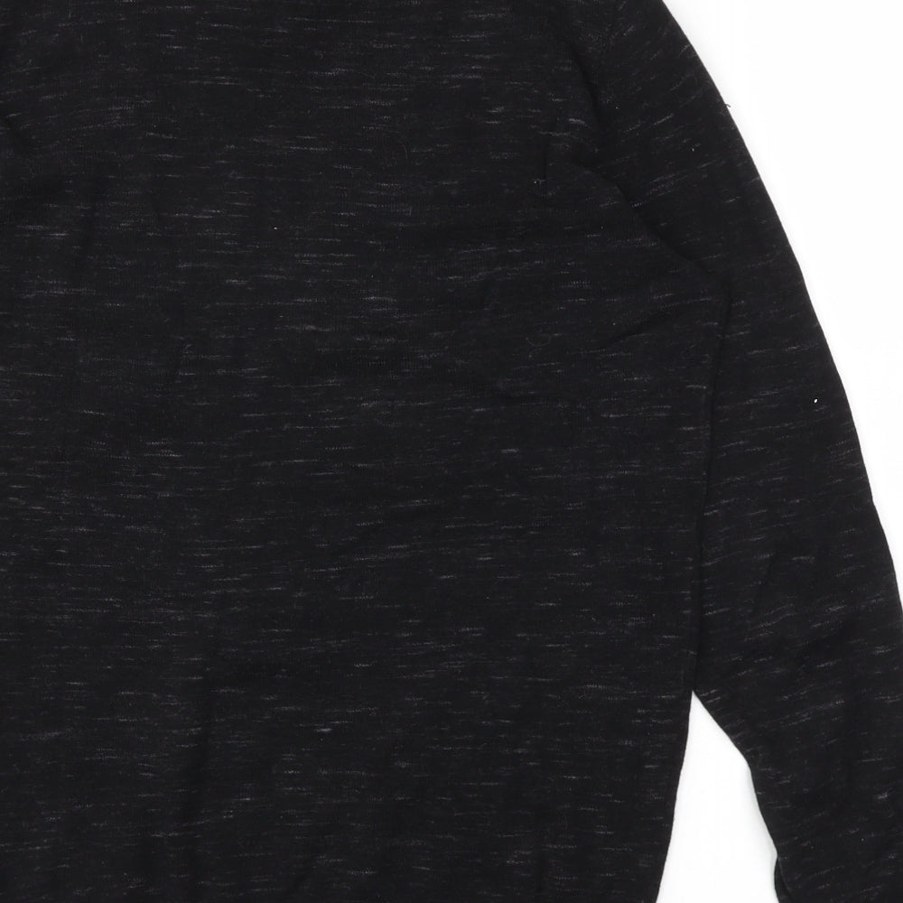 George Mens Black   Henley Sweatshirt Size S