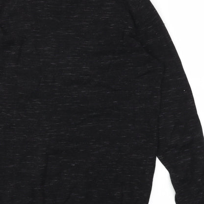 George Mens Black   Henley Sweatshirt Size S