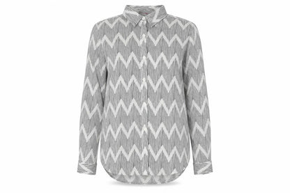 Boohoo Womens Grey Argyle/Diamond  Basic Blouse Size S