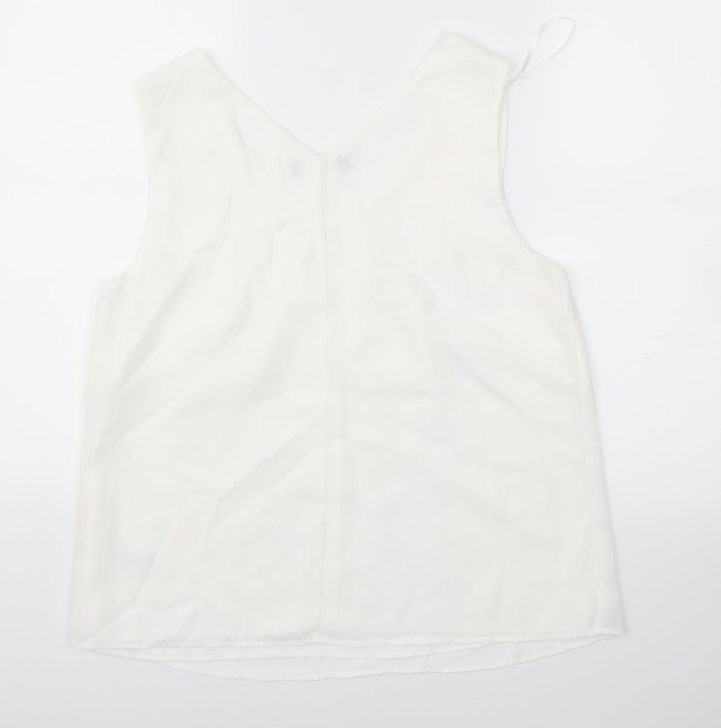 Preworn Womens White   Basic Blouse Size 12