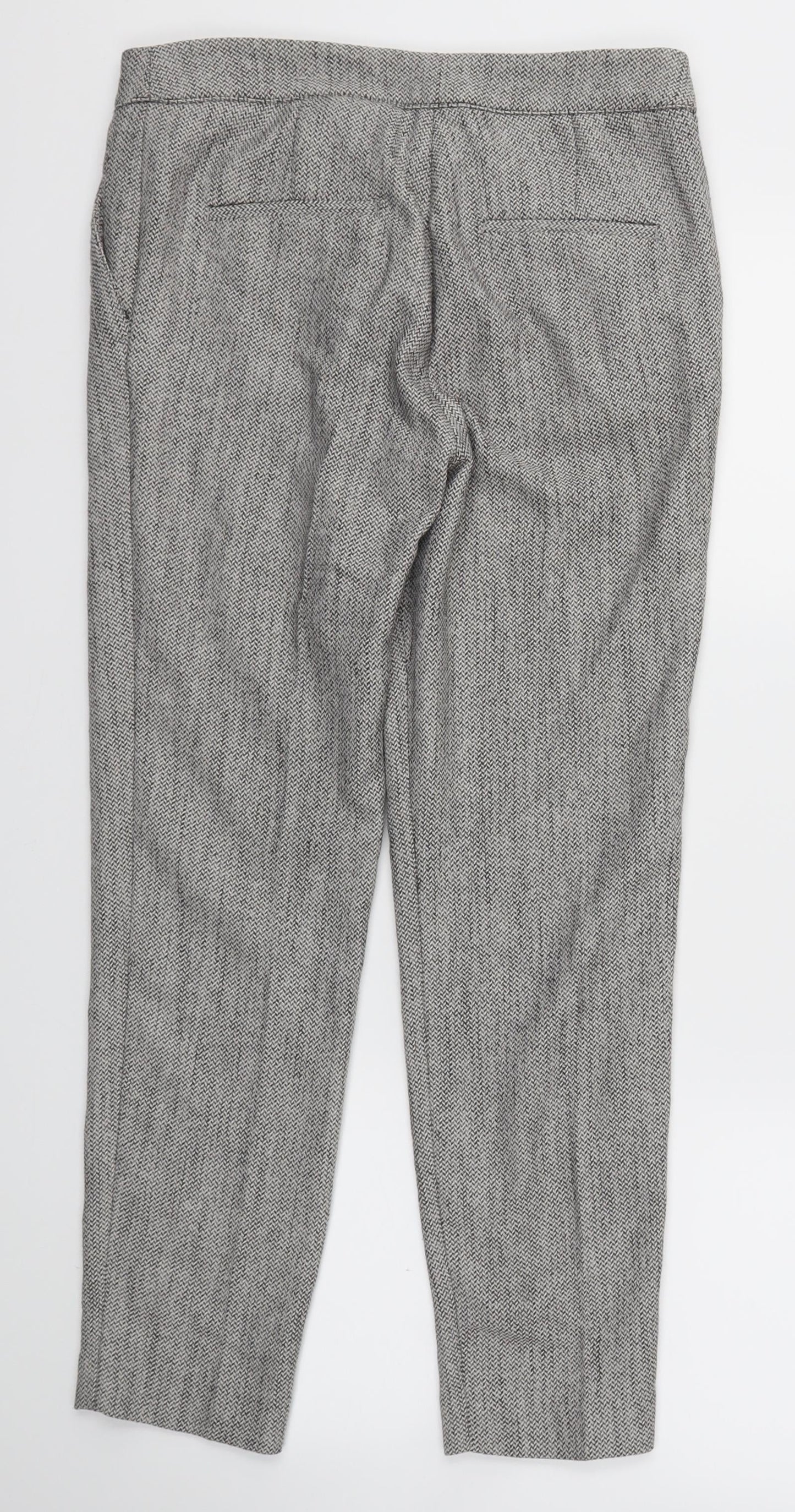 H&M Womens Grey   Trousers  Size 6 L26 in