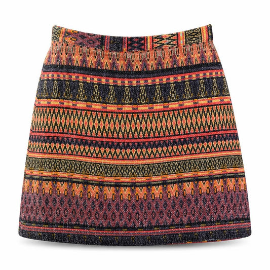 Topshop Womens Multicoloured Argyle/Diamond  A-Line Skirt Size 8