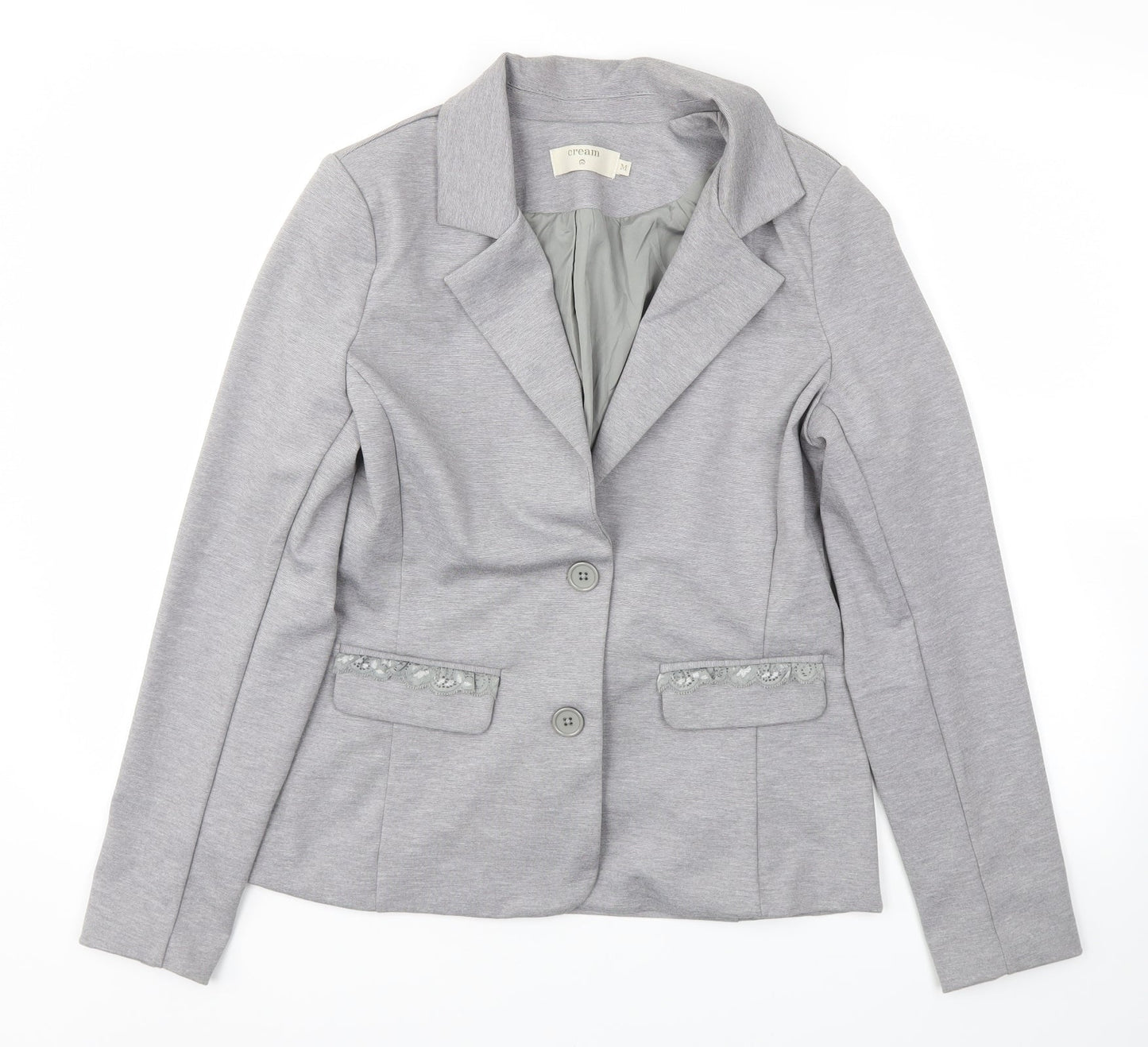 Cream Womens Grey   Jacket Blazer Size M