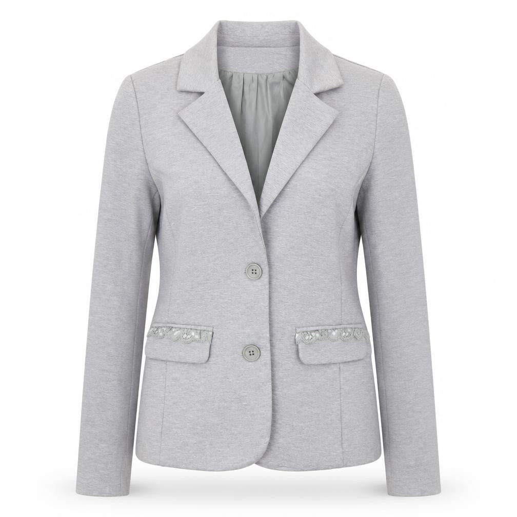 Cream Womens Grey   Jacket Blazer Size M