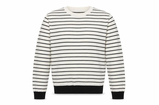 Topman Mens Ivory Striped  Pullover Sweatshirt Size S