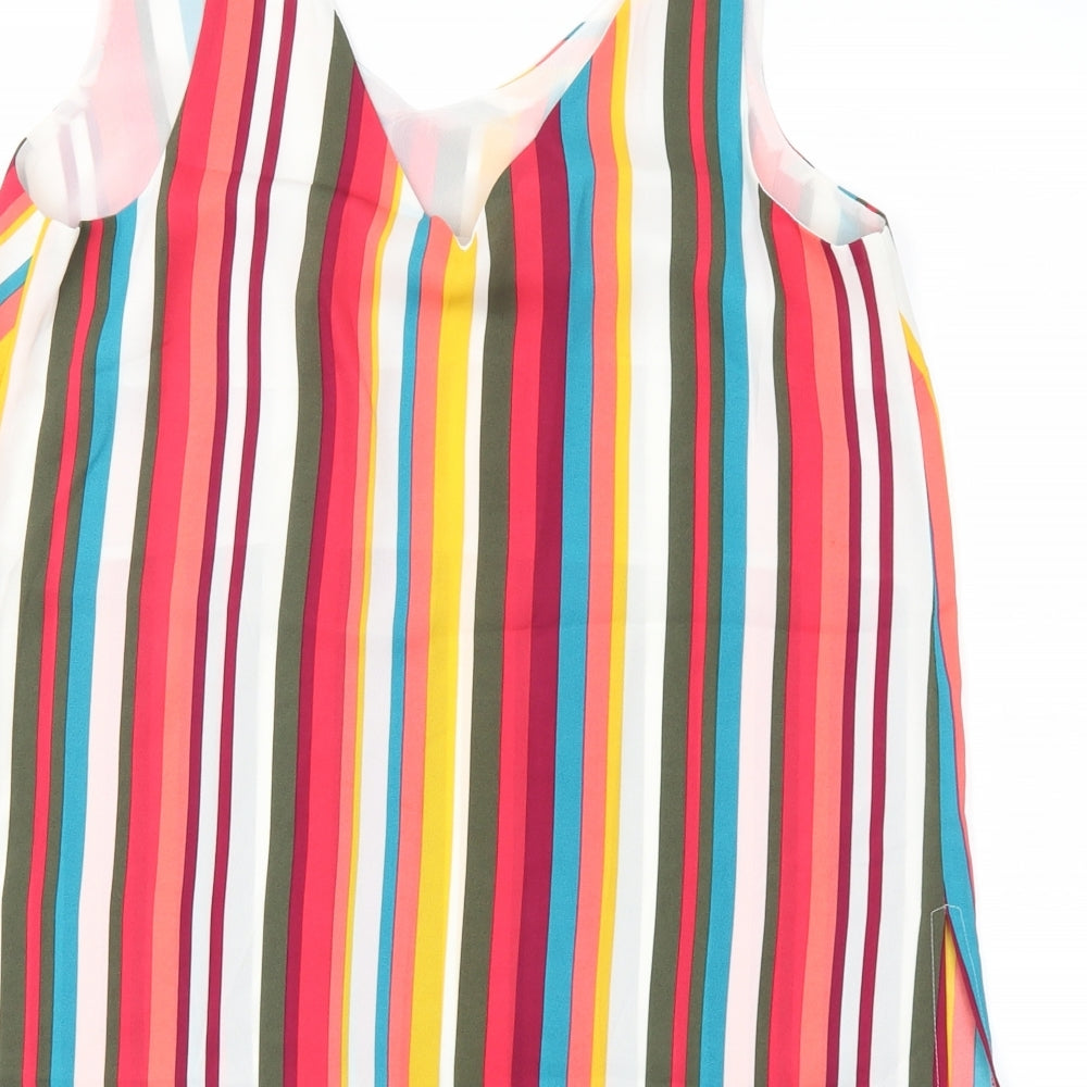Papaya Womens Multicoloured Striped  Basic Blouse Size 12