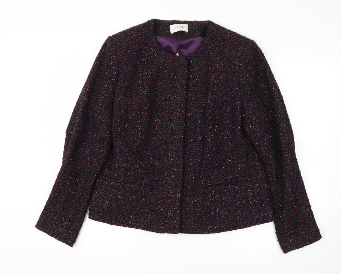 m&s Womens Purple   Jacket Blazer Size 14