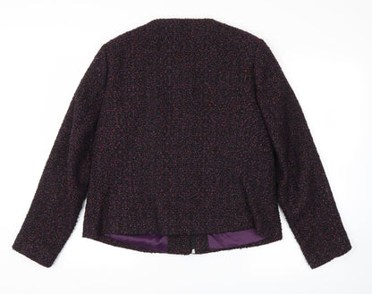 Preloved m&s Womens Purple   Jacket Blazer Size 14 - Back