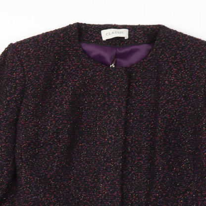 Preloved m&s Womens Purple   Jacket Blazer Size 14 - Detail