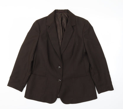 Preloved St Micheal Womens Brown   Jacket Blazer Size 14 - Front