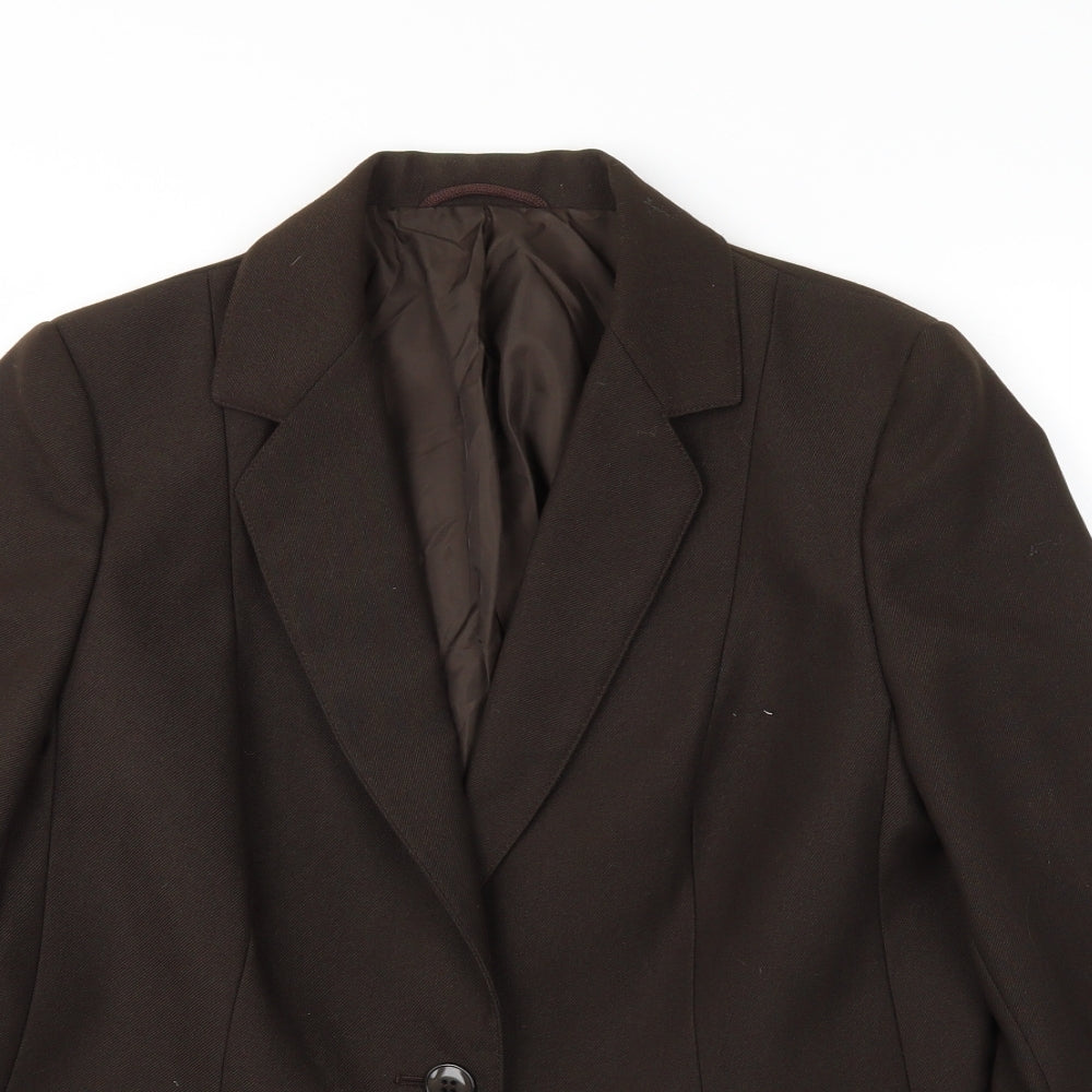 St Micheal Womens Brown   Jacket Blazer Size 14