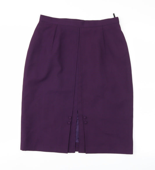 Preworn Womens Purple   A-Line Skirt Size 14