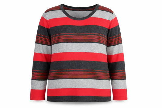 chanti Womens Red Striped  Basic T-Shirt Size M