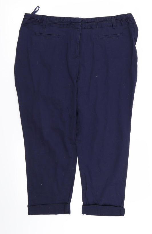 Epilogue Womens Blue   Capri Trousers Size 20 L21 in