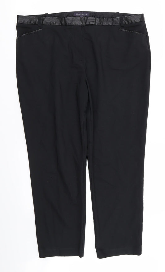 Limited Edition Womens Black   Trousers  Size 18 L23 in