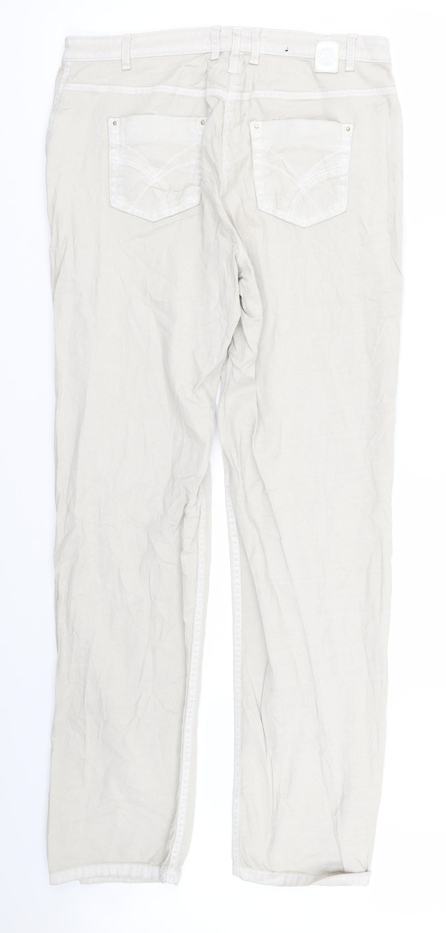 Stark Womens Beige   Trousers  Size 16 L29 in