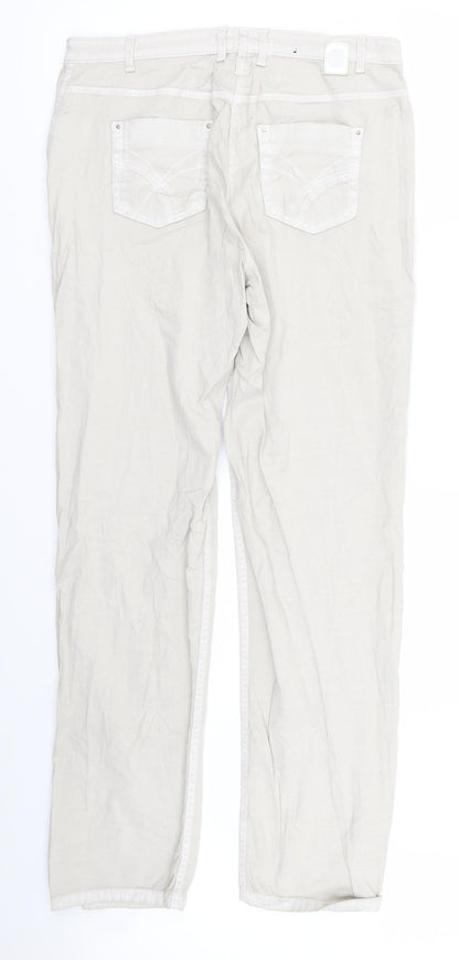 Stark Womens Beige   Trousers  Size 16 L29 in