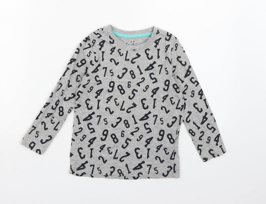 lulipu Boys Grey   Basic T-Shirt Size 2-3 Years