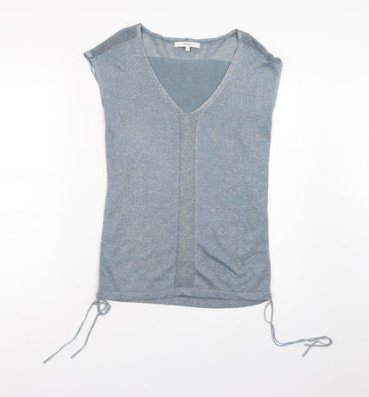 Next Womens Blue  Knit Vest Jumper Size 6