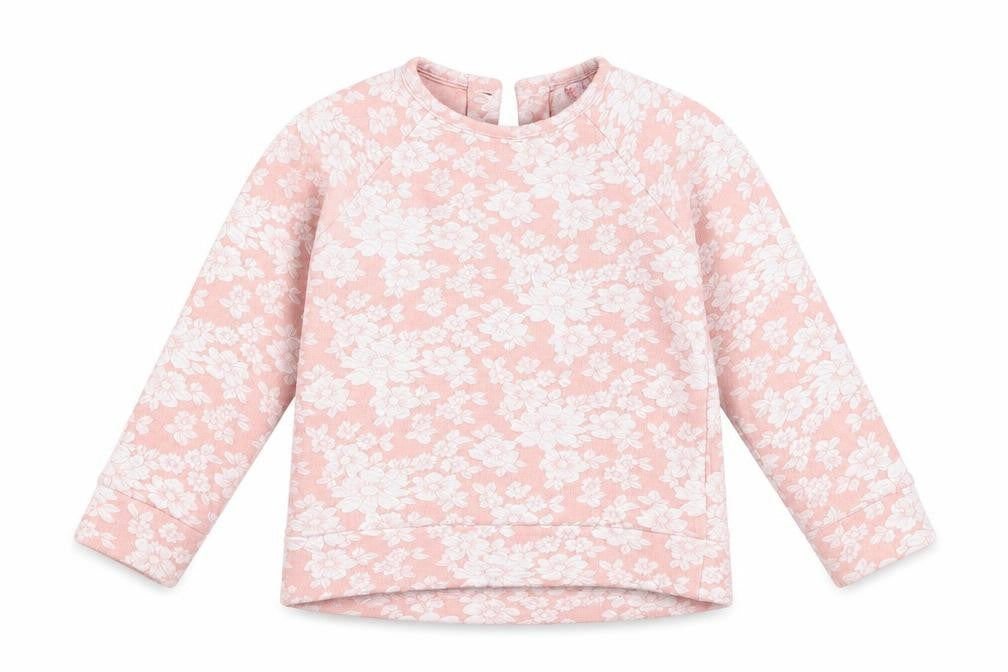F&F Girls Pink Floral  Pullover Sweatshirt Size 2-3 Years