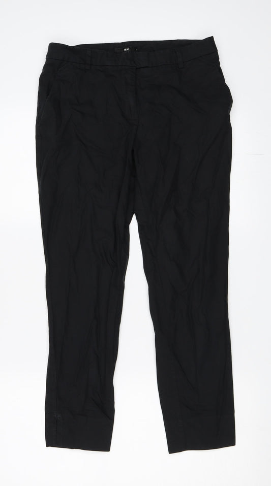 H&M Womens Black   Capri Trousers Size 36 L25 in