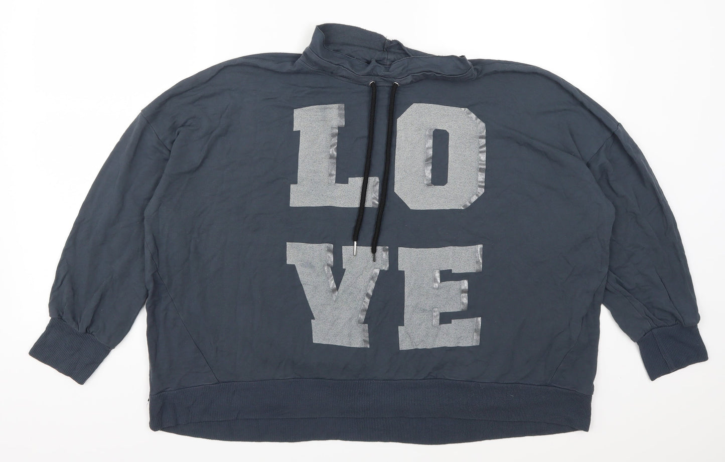 Postcard Womens Blue   Pullover Sweatshirt Size S  - Love