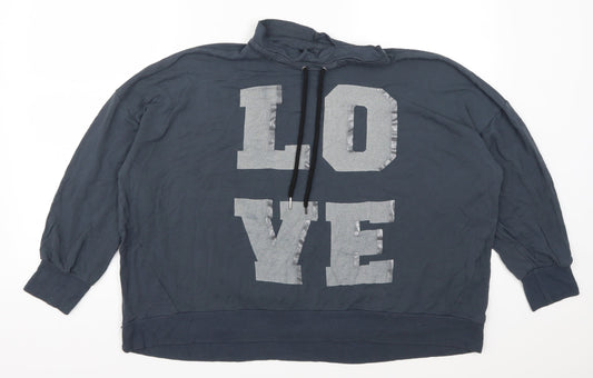 Postcard Womens Blue   Pullover Sweatshirt Size S  - Love