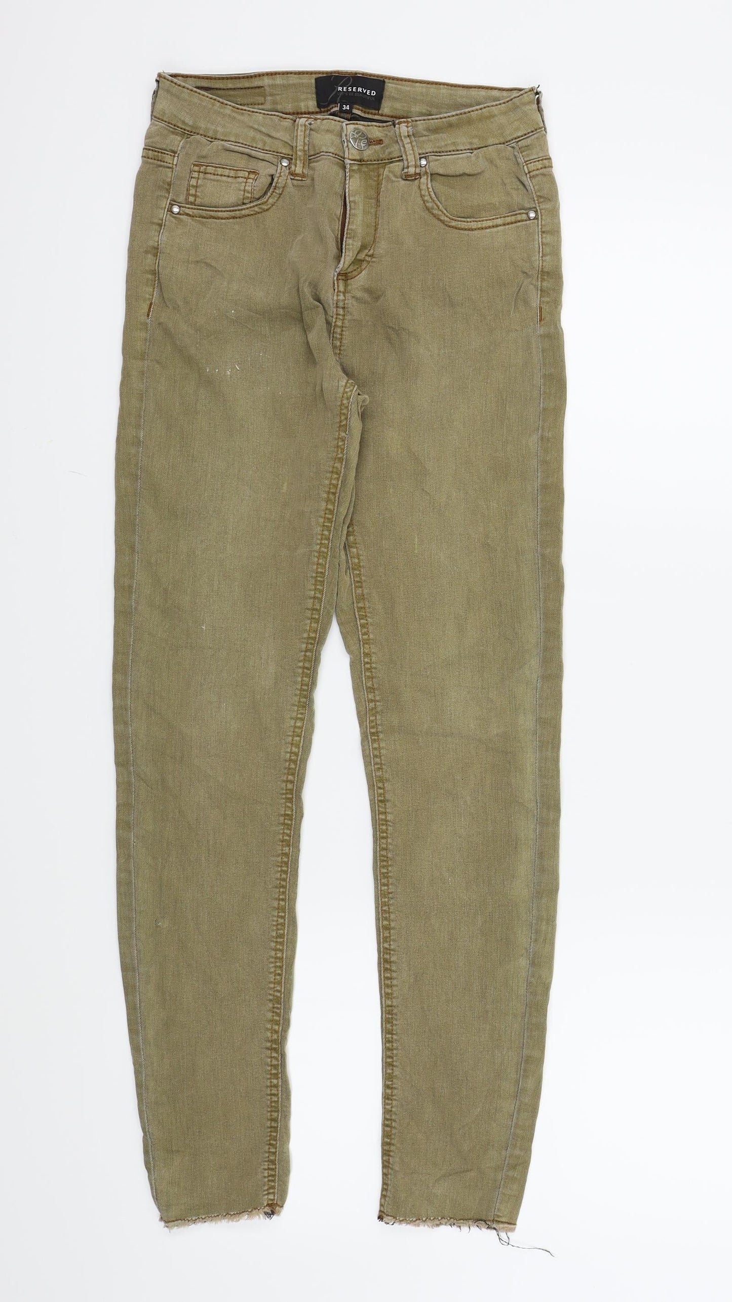 RESERVED Womens Brown   Skinny Jeans Size 34 L26 in