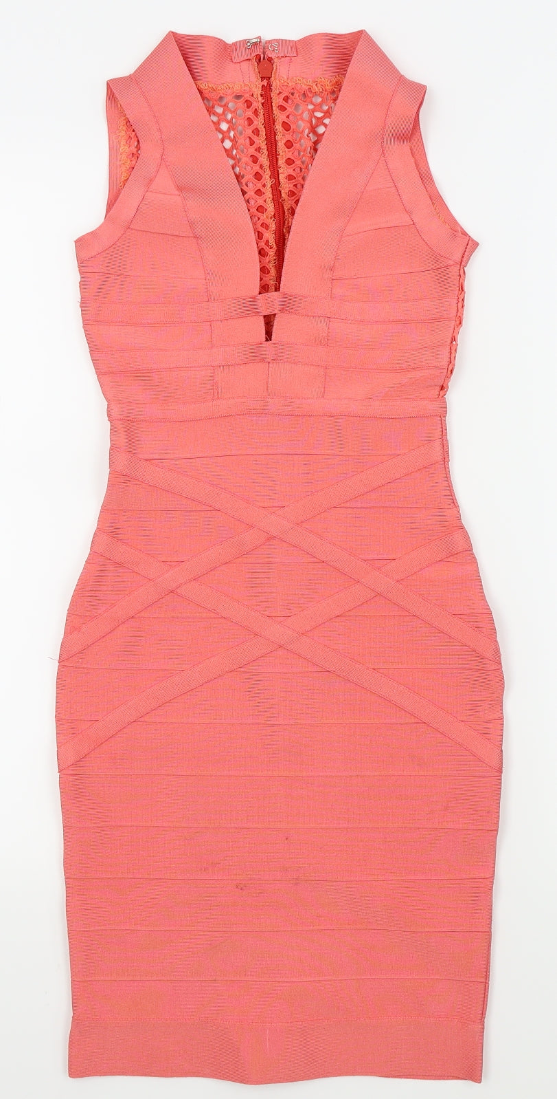 Preworn Womens Pink Geometric  A-Line  Size S