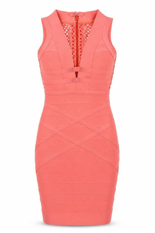 Womens Pink Geometric  A-Line  Size S